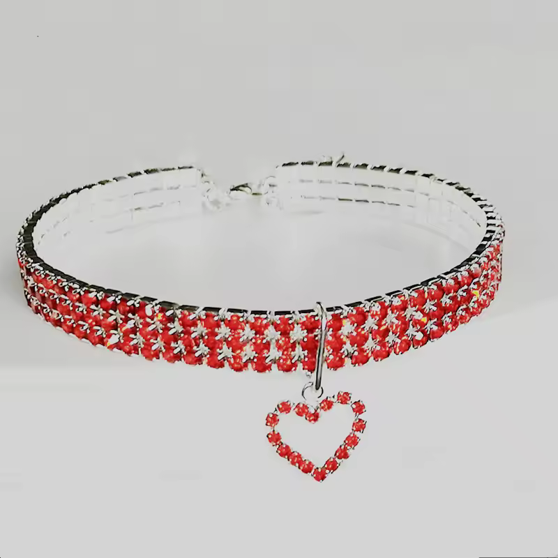 Collar para mascotas con diamantes de imitación