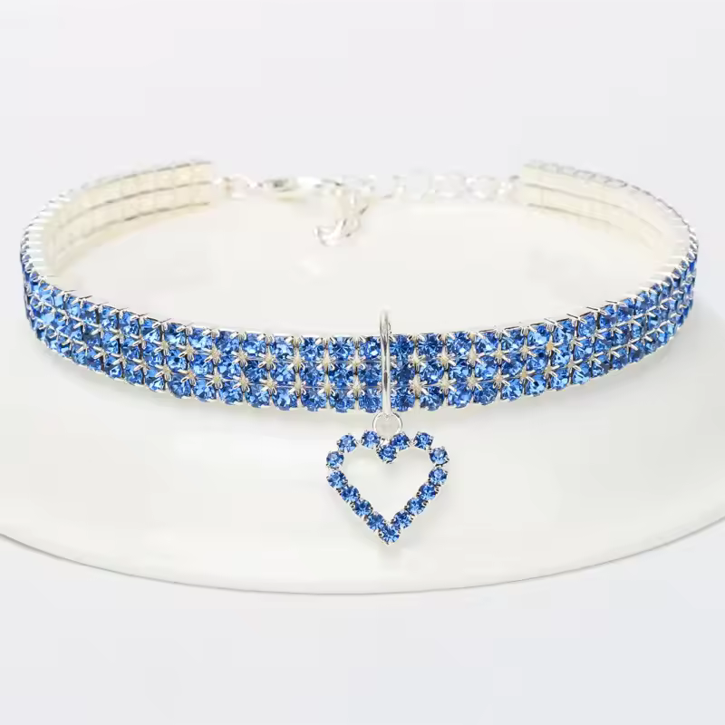 Collar para mascotas con diamantes de imitación