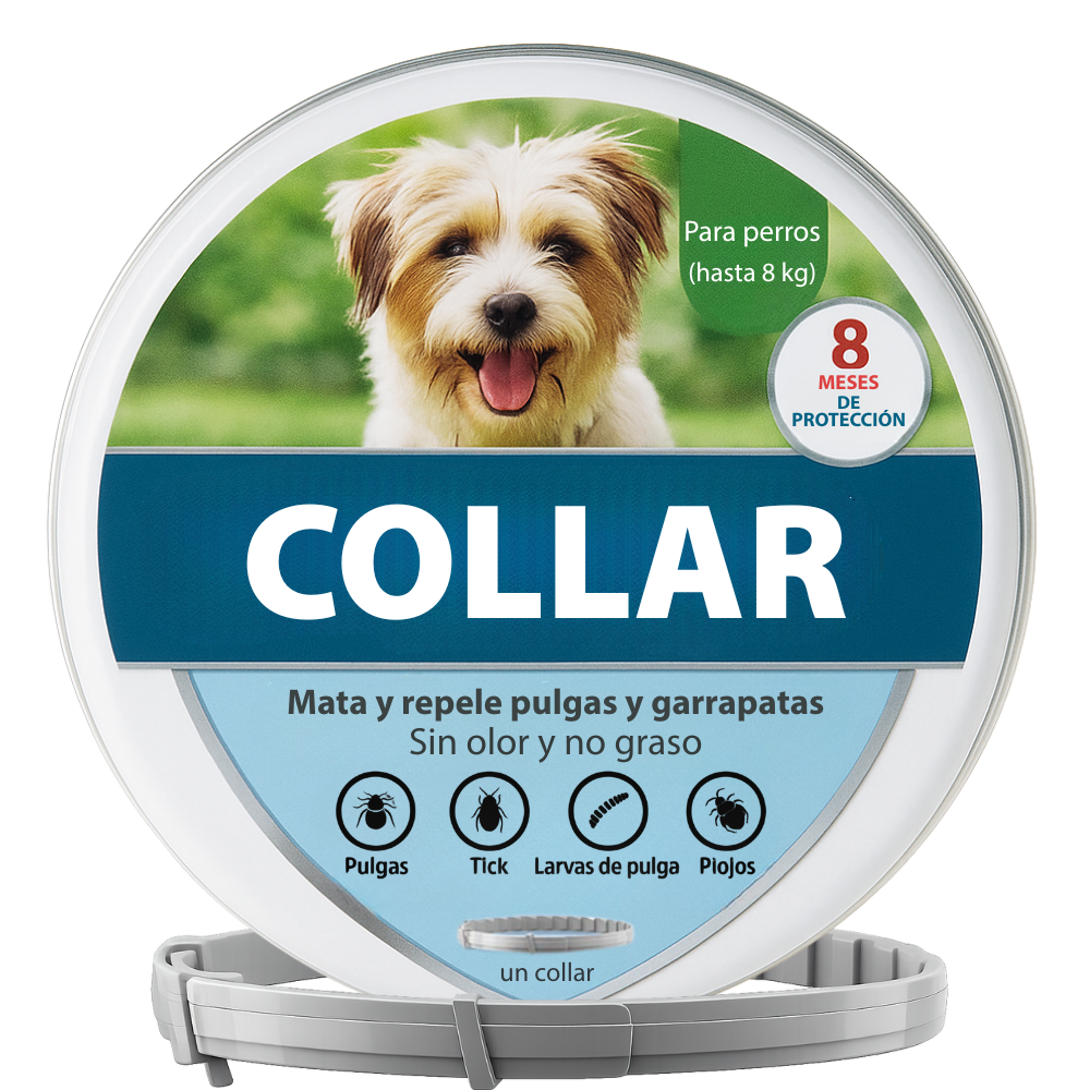 Collar antiparasitario para perros pequeños